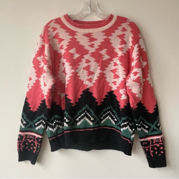 Anthropologie Aldomartins Nieves Sweater Pink Nordic Wool Alpaca - Picture 4 of 10